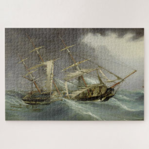 Puzzle Bateau Vintage détruit pendant la peinture sur te