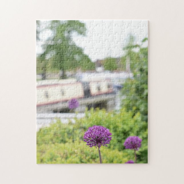 Puzzle Bateaux à canal Allium River Avon Royaume-Uni (Vertical)