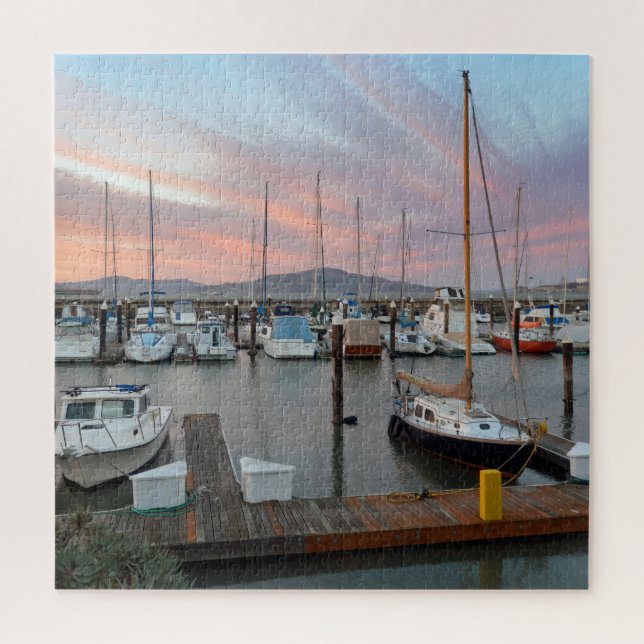 Puzzle Bateaux à la marina (Vertical)
