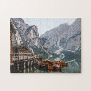 Puzzle Bateaux à quai dans les montagnes