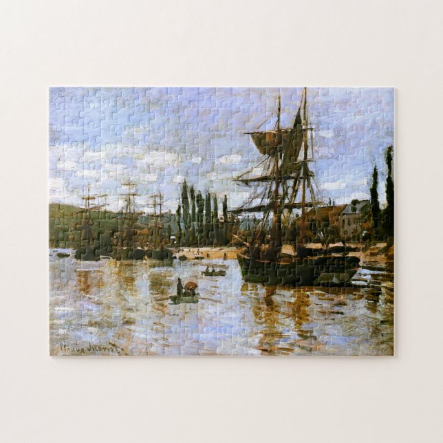 Puzzle Bateaux à Rouen 1872 Monet Fine Art (Horizontal)