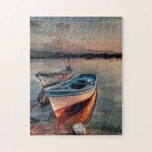 Puzzle Bateaux au coucher du soleil