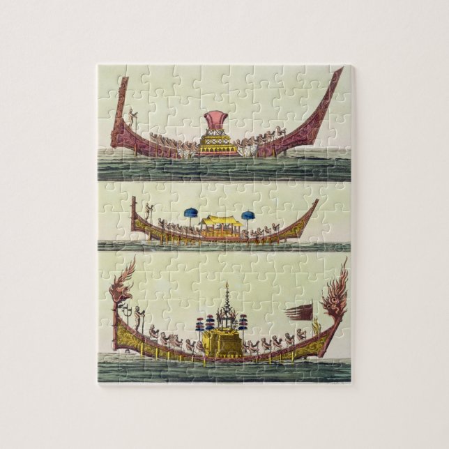 Puzzle Bateaux chinois de Cochin, illustration de (Vertical)