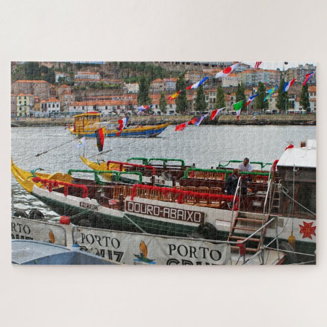 Puzzle Bateaux de croisière au quai, Porto, Portugal (Horizontal)