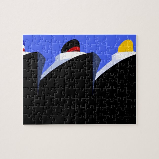Puzzle Bateaux de croisière Poster vintage Ocean Liner (Horizontal)