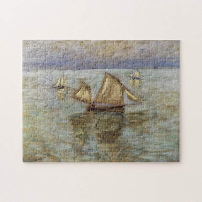 Puzzle Bateaux de pêche à Pourville Monet Fine Art (Horizontal)