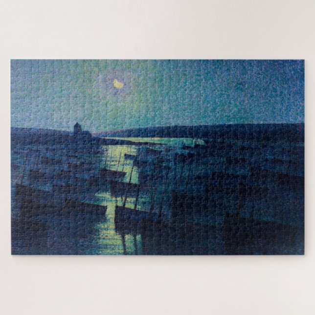 Puzzle Bateaux de pêche au clair de lune (Camaret, France (Horizontal)