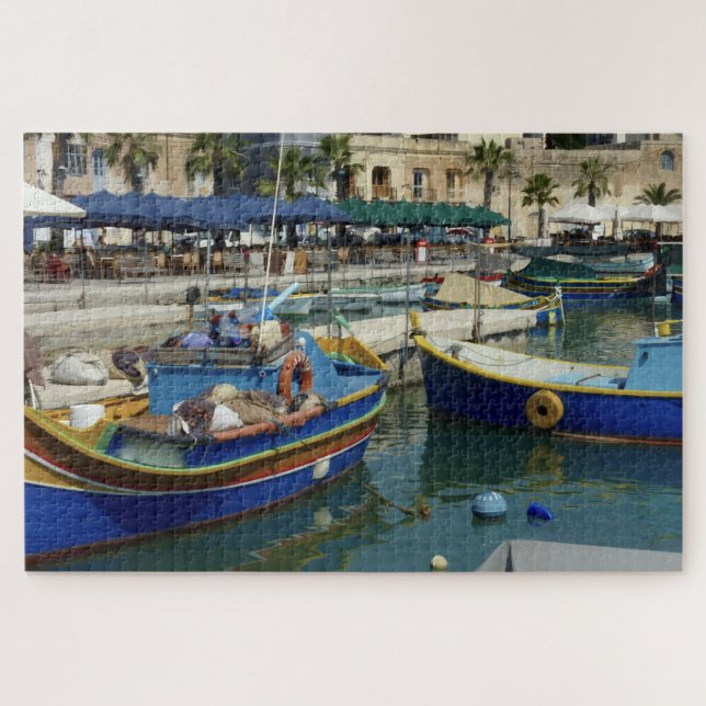 Puzzle Bateaux maltais colorés (Horizontal)