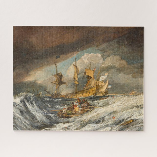 Puzzle Bateaux Menant des Ancres...guerre par Turner (Horizontal)