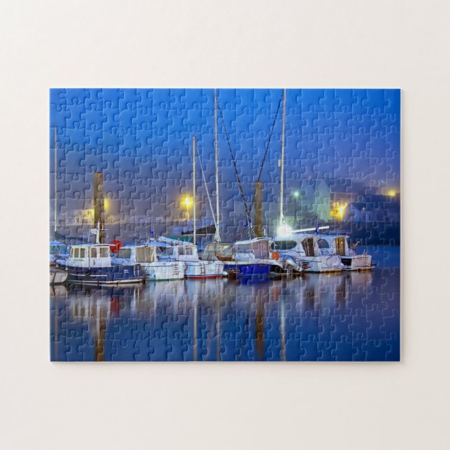 Puzzle Bateaux Port Port Port Yachts Ocean Sea Reflection (Horizontal)