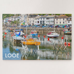 Puzzle Bateaux sur pilotis, Looe, Cornwall, Angleterre