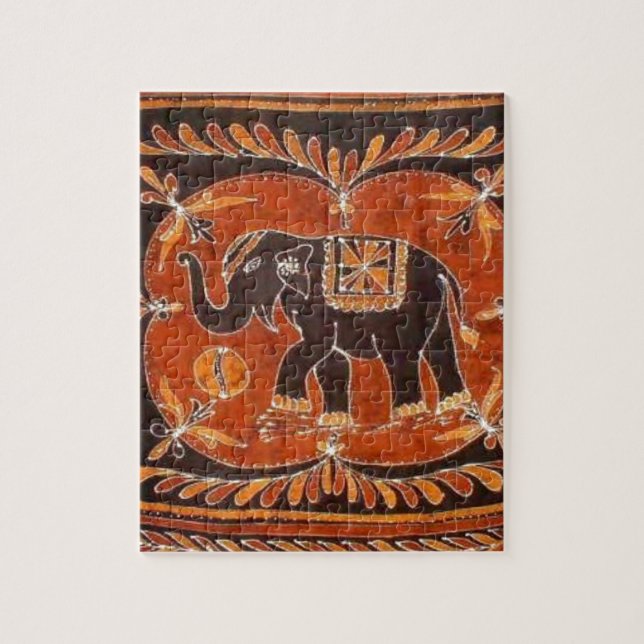 Puzzle Batik d'éléphant (Vertical)