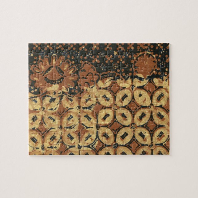Puzzle Batik Earthy Coffee Bean Elegant Rustic Rugged (Horizontal)