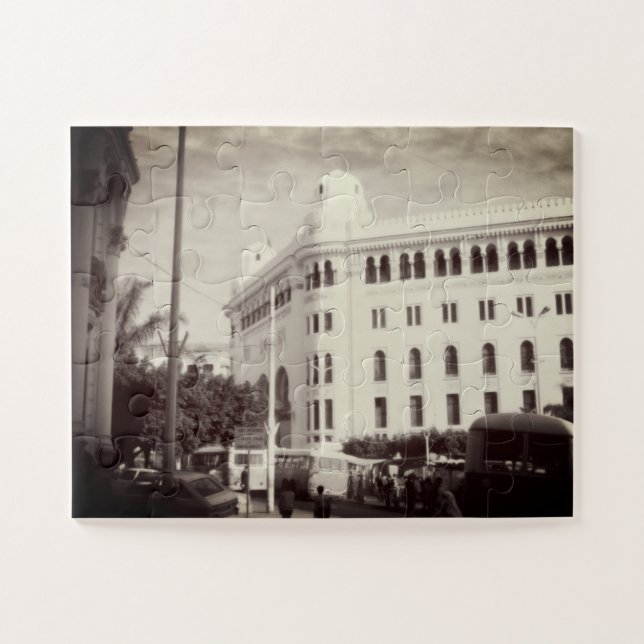 Puzzle Bâtiment de la poste d'Alger Algérie vintage (Horizontal)