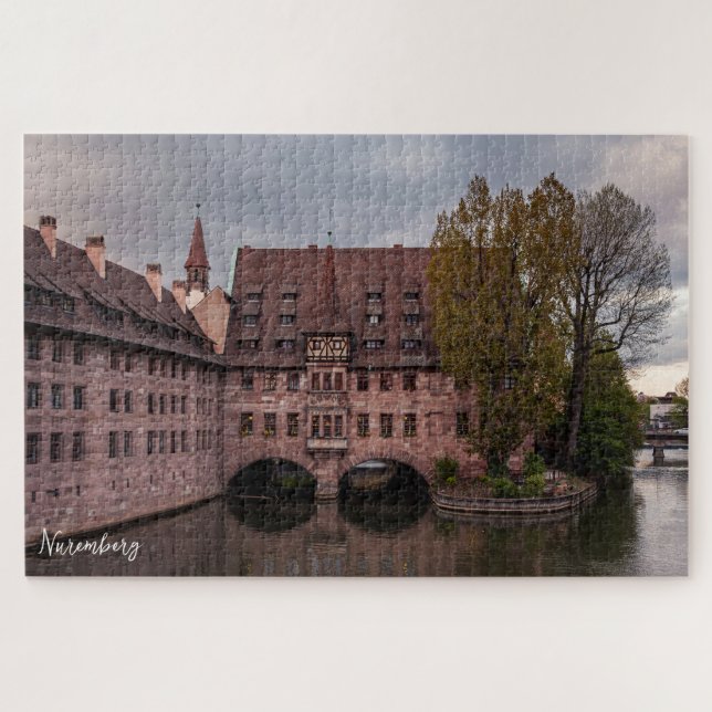 Puzzle Bâtiment historique au coucher du soleil à Nurembe (Horizontal)