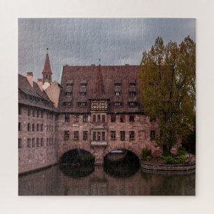 Puzzle Bâtiment historique au coucher du soleil à Nurembe
