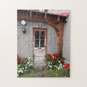 Puzzle Bâtiment rustique avec vieille porte