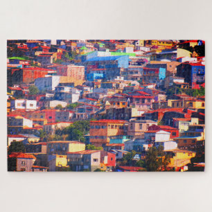 Puzzle bâtiments colorés de valparaiso