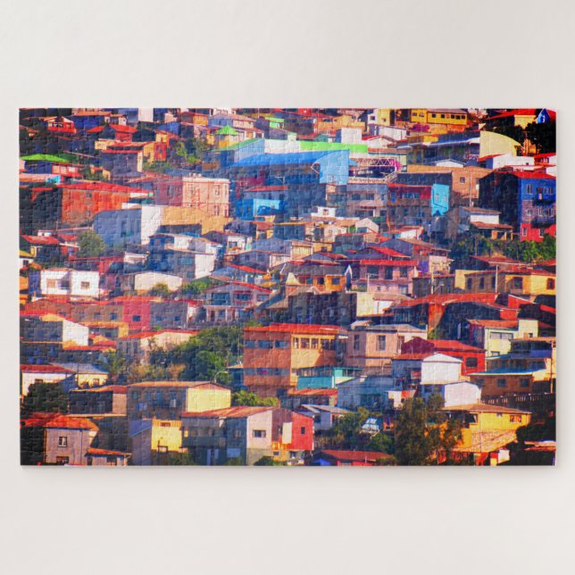 Puzzle bâtiments colorés de valparaiso (Horizontal)