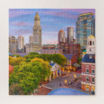 Puzzle Bâtiments de Boston City Massachusetts USA<br><div class="desc">Ce puzzle pittoresque présente les vieux bâtiments historiques avec les gratte-ciel modernes dans l'arrière - plan de Boston,  Massachusetts,  USA #travel #adventure #boston #city #usa #unitedstates #massachusetts #building #building #architecture #travel #adventure #skyline #skyscrapers #sunset #colorful #paysage #jigsaw #jigpuzzle jigsawpuzzle #cadeaux #cadeau #fun #stockingstuffers #games #réflexions</div>