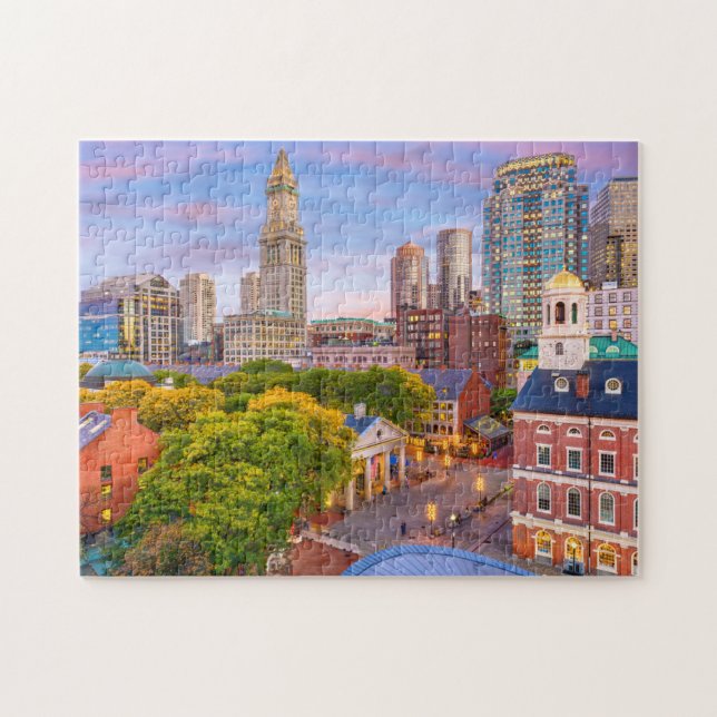 Puzzle Bâtiments de Boston City Massachusetts USA (Horizontal)