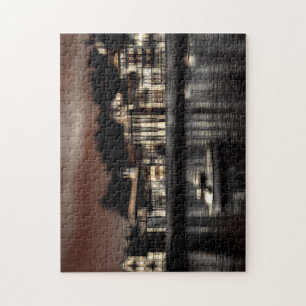 Puzzle Bâtiments de nuit style effet numérique "impressio