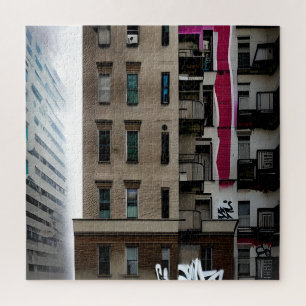 Puzzle Bâtiments urbains abandonnés avec graffiti