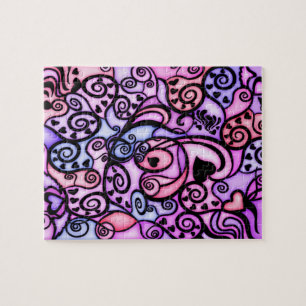 Puzzle Battements de coeur chantant, style en verre