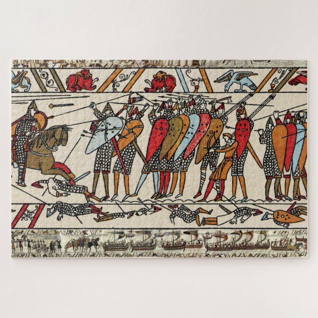 PUZZLE BAYEUX TAPESTERIE BATAILLE DE HASTINGS CHEVALIERS  (Horizontal)