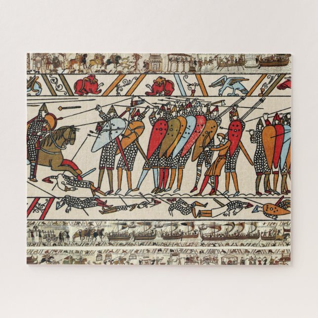 PUZZLE BAYEUX TAPESTERIE BATAILLE DE HASTINGS CHEVALIERS  (Horizontal)