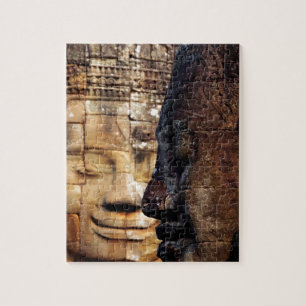 Puzzle Bayon face Angkor Kingdom Cambodge