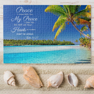 Puzzle Beachside Cook Island - John 14:27 Bible Verse