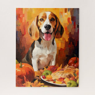Puzzle Beagle Automne Thanksgiving