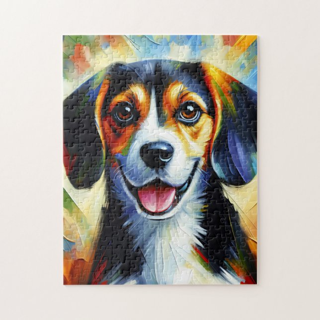 Puzzle Beagle chien acrylique Imprimer cadeau Amoureux de (Vertical)