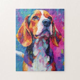 Puzzle Beagle coloré