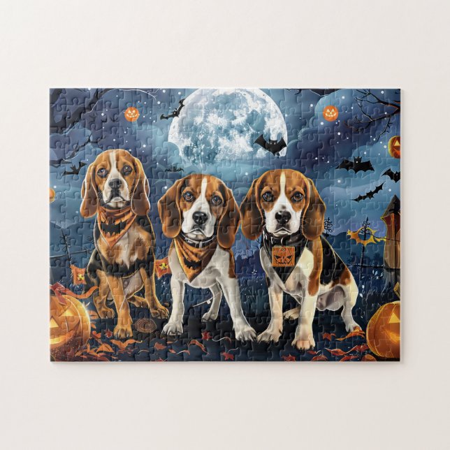 Puzzle Beagle Halloween Épouvantable (Horizontal)