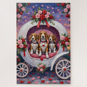 Puzzle Beagles Chien Saint-Valentin