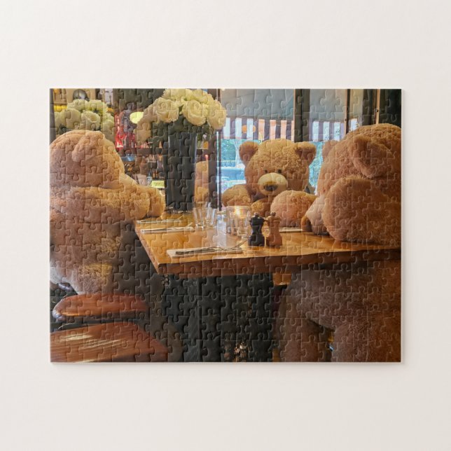 Puzzle Bear Cafe Puzzle, 11" x 14", 252 pieces (Horizontal)