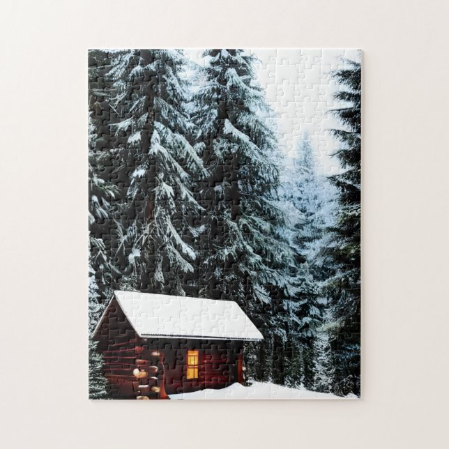 Puzzle Beau Abstrait Petit Cabine d'hiver (Vertical)