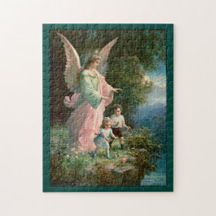 Puzzle Beau Ange Gardien Garder les enfants