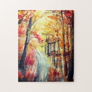 Puzzle Beau automne, automne aquarelle Art