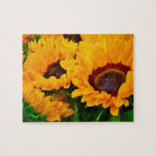 Puzzle Beau bouquet de tournesols jaunes et oranges