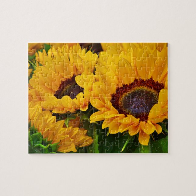 Puzzle Beau bouquet de tournesols jaunes et oranges (Horizontal)