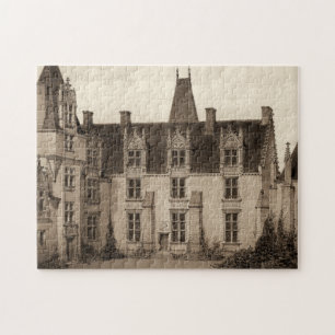 Puzzle Beau Château français à Sepia Tones