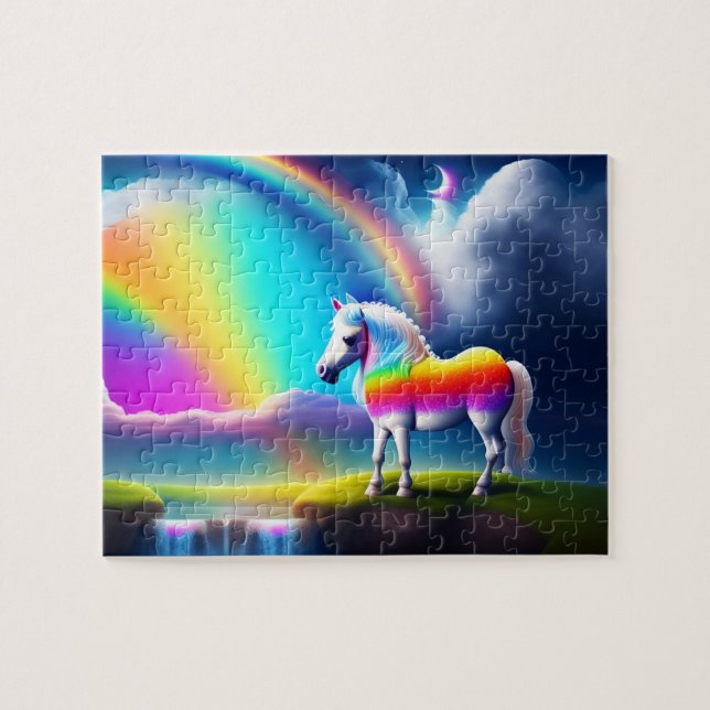 Puzzle Beau Cheval Blanc (Horizontal)