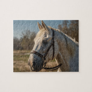 Puzzle Beau Cheval Blanc tendance moderne