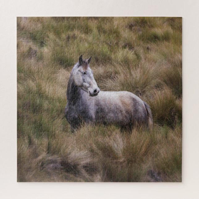 Puzzle Beau cheval gris (Vertical)