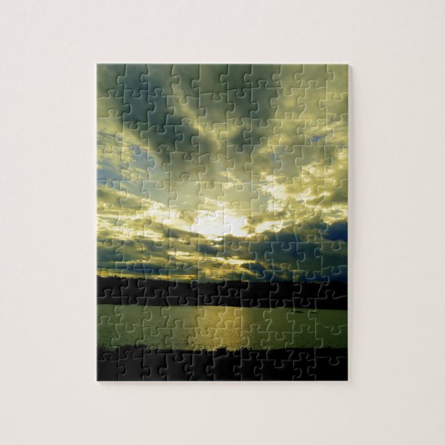 Puzzle Beau coucher de soleil paysage Pittoresque Art pho (Vertical)