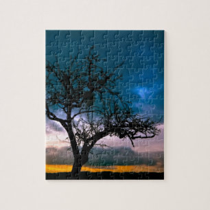 Puzzle Beau coucher de soleil paysage Pittoresque Art pho