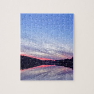 Puzzle Beau coucher de soleil sauvage sur le lac Photo
